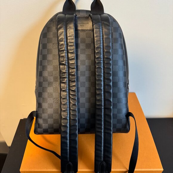 Authentic LOUIS VUITTON Josh backpack Damier Graphite Black Gray - Picture 2 of 4